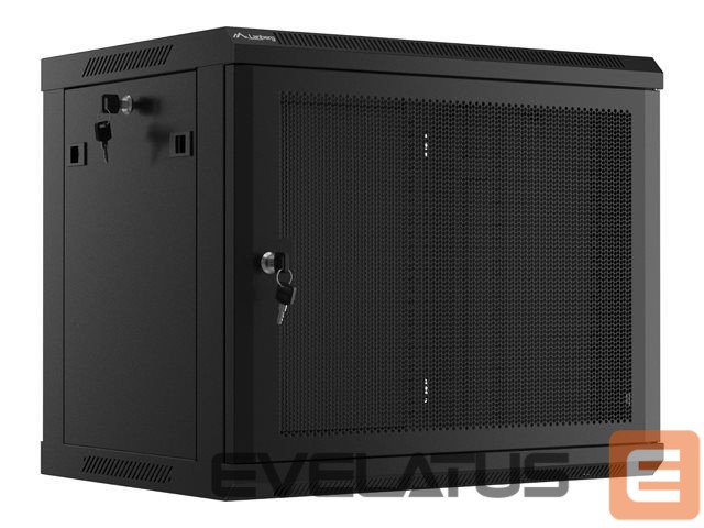 Servers Lanberg Rack cabinet 19" wall-mount 9U/600x450 with perforated door (flat pack), black |