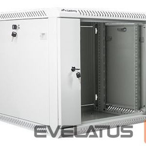 Servers Lanberg  Rack cabinet 19" wall-mount 9U/600x600 (flat pack) with glass door V2, grey | 