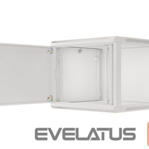 Servers Lanberg  Rack cabinet 19" wall-mount 9U/600x600 (flat pack) for self-assembly with metal door, grey | 