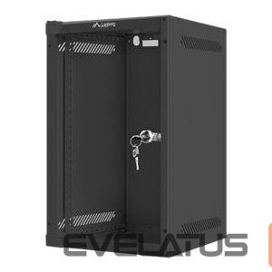 Servers Lanberg  Rack cabinet 10" wall-mount 9U/280x310 (flat pack) with glass door, black | 