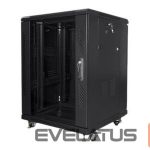 Servers Lanberg  Rack cabinet 19" free-standing 15U/600x600 (flat pack), black | 