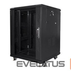 Servers Lanberg  Rack cabinet 19" free-standing 15U/600x600 (flat pack), black | 
