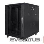 Servers Lanberg  Rack cabinet 19" free-standing 15U/600x800 (flat pack), black | 