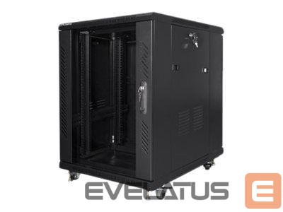 Servers Lanberg Rack cabinet 19" free-standing 15U/600x800 (flat pack), black |