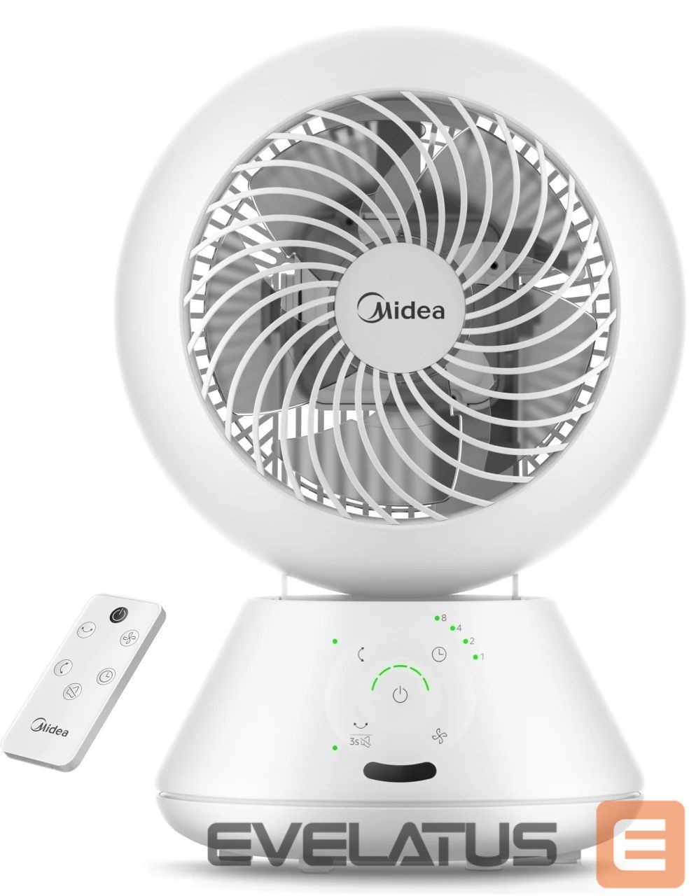Fan Midea Fan | MDF24JRW TurboForce | Table Fan | White | Number of speeds 5 | Oscillation | Remote control