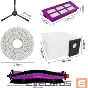 Vacuum cleaner accessory Midea  V15 Spare Parts kit: 1x Side Brush, 2x Mop Pad, 1x Roller Brush, 1x Filter, 1x Dust Bag 