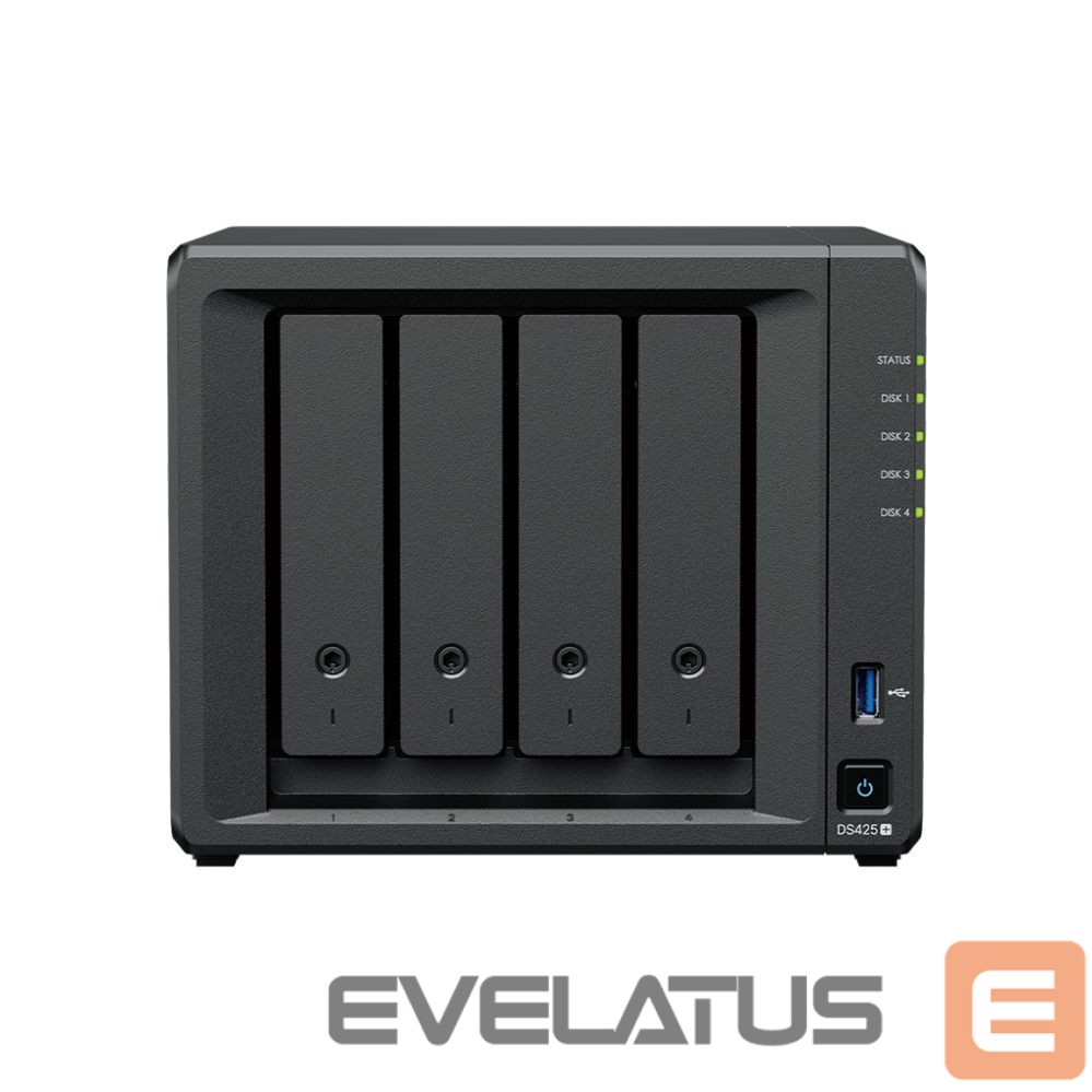 Flash drive Synology DiskStation | DS425+ | Intel Celeron | J4125 | Processor frequency 2.0 GHz | 2 GB | DDR4 | Black