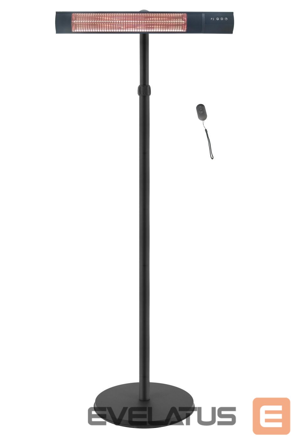 Radiator TunaBone Electric Standing Patio Heater, Single carbon golden tube, Black