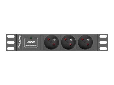 Servers Lanberg Power Distribution Unit (PDU) 10" 1U 16A 2m 3x French Outlets | PDU-03E-0200-BK