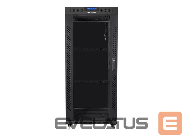 Servers Lanberg Rack cabinet 19" free-standing 27U/600x600 (flat pack) with glass door lCD V2, black |