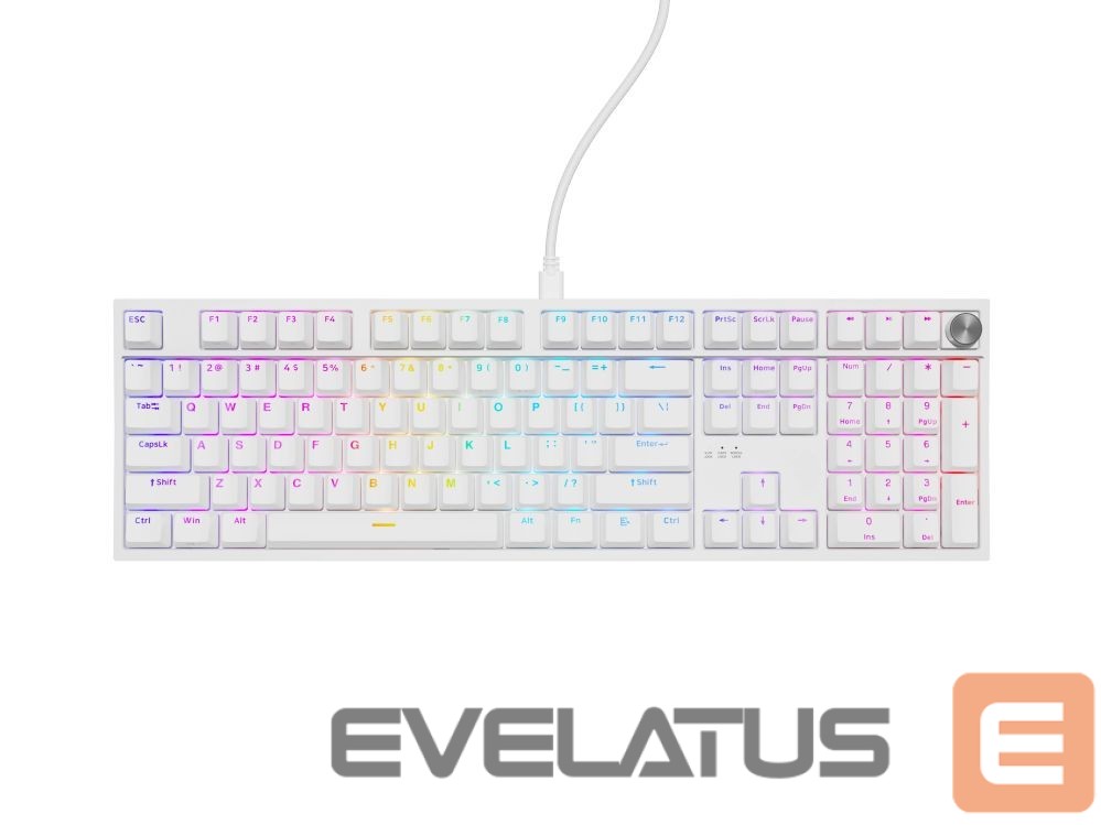 Computer keyboard Genesis Thor 404 | Mechanical Gaming Keyboard | Wired | US | White | USB | Gateron Yellow Pro