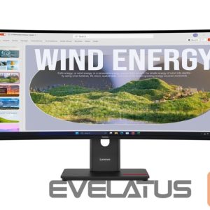 Monitor Lenovo  ThinkVision | T34WD-40 | 34 " | VA | 21:9 | 120 Hz | 4 ms | 3440 x 1440 pixels | 300 cd/m² | HDMI ports quantity 1 | Eclipse black | Warranty 36 month(s) 