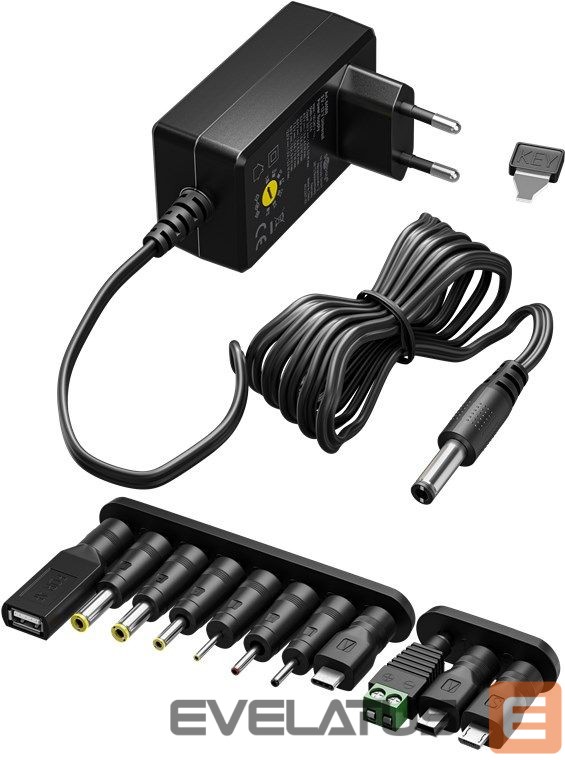 Monitor accessory Goobay Universal Power Supply 5 V - 15 V, Max. 36 W, 2,4 A) |