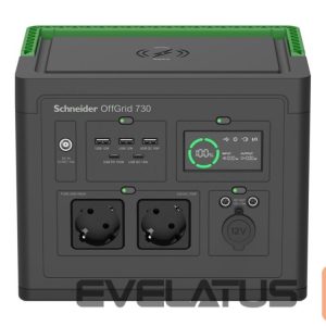 Servers Schneider Electric  APC OffGrid Portable Power Station 730, 738Wh Lithium-ion, LCD, 2 CEE 7/3 Schuko outlets, Sinewave, 3 USB-A, 2 USB-C, Wireless Charger | 