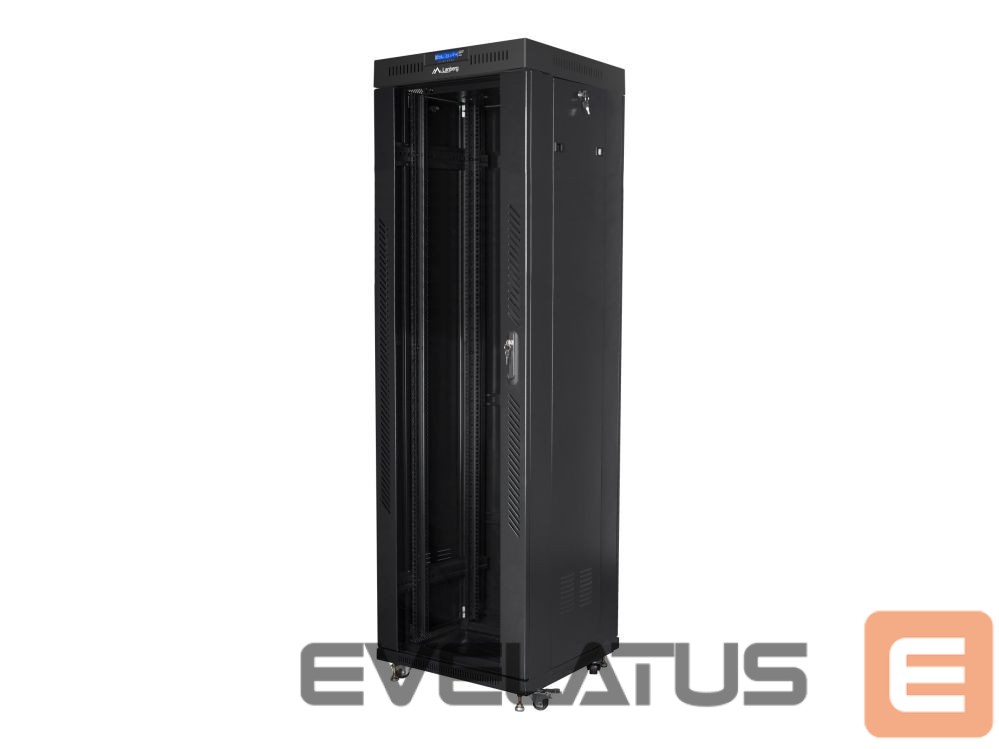 Other goods Lanberg | Rack cabinet 19" free-standing 42U/600x600 (flat pack) with glass door lCD V2 | FF01-6642-12BL | Black