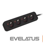 Servers Lanberg  Cable Power Strip, 4X French Outlets Quality-Grade Copper, 1.5 m | PS0-04E-0150-BK 