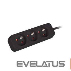 Servers Lanberg  Cable Power Strip, 3X French Outlets Quality-Grade Copper, 3 m | PS0-03E-0300-BK 