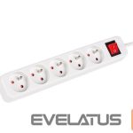 Servers Lanberg  Cable Power Strip, 5X French Outlets with Switch, Quality-Grade Copper, 1.5 m | PS1-05E-0150-W 