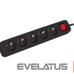 Servers Lanberg  Cable Power Strip, 5X French Outlets with Switch, Quality-Grade Copper, 1.5 m | PS1-05E-0150-BK 