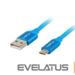 Cable Lanberg  USB Micro to USB-A 2.0 Cable Blue Premium QC 3.0, 1.8 m | CA-USBM-20CU-0018-BL | USB Micro to USB Type-A 