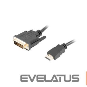 Monitor accessory Lanberg  HDMI to DVI-D Cable Dual Link with Gold-Plated 4K Connectors | CA-HDDV-20CU-0018-BK | HDMI to DVI-D | 1.8 m 