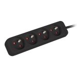 Circuit breaker Lanberg  Power strip 1m 4x outlets for UPS system | PS0-04E-0100-IEC-BK | Sockets quantity 4 