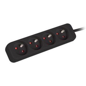 Circuit breaker Lanberg  Power strip 1m 4x outlets for UPS system | PS0-04E-0100-IEC-BK | Sockets quantity 4 