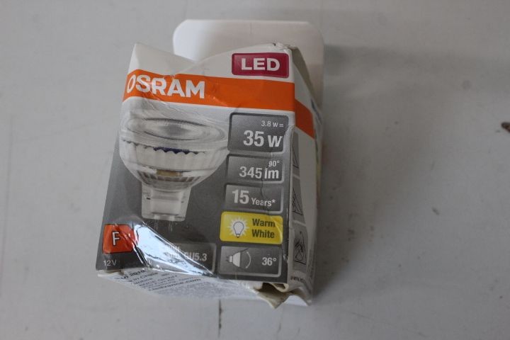 LED bulb Osram SALE OUT. Parathom Reflector LED 12V MR16 35 non-dim 36° 3,8W/827 GU5.3 bulb | Parathom Reflector LED | GU5.3 | 3.8 W | Warm White | DAMAGED PACKAGING