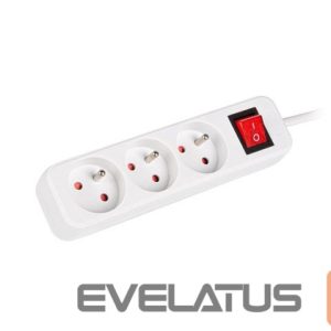 Servers Lanberg  Cable Power Strip 3M 3X French Outlets with Switch, Quality-Grade Copper | PS1-03E-0300-W 