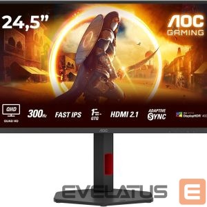 Monitor AOC  Q25G4SR 25" QHD/16:9/2560×1440/400cd/m2/1ms/HDMI/DisplayPort 1.4 x 1 