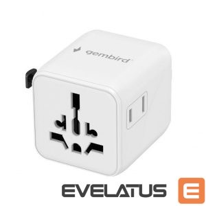 Adapter Gembird  TPA-INT-01-W Universal travel power adapter, white | 