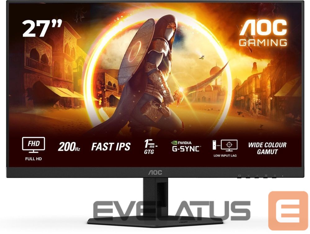 Monitor AOC | 27G4HRE | 27 " | Fast IPS | FHD | 16:9 | 200 Hz | 1 ms | 1920 x 1080 pixels | 300 cd/m² | HDMI ports quantity 2 | Black