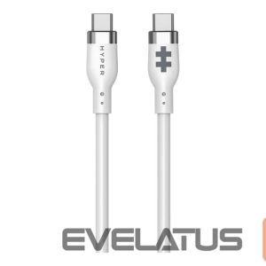 Cable HYPER  1.5m Silicone USB-C to USB-C 60W Charging Cable - White | 