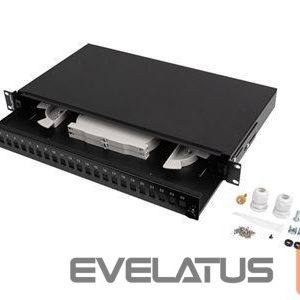 Other goods Lanberg  Rackmount 19" 1U Fiber Patch panel 24xSC Simplex/24XLC Duplex Black + Accessories | 