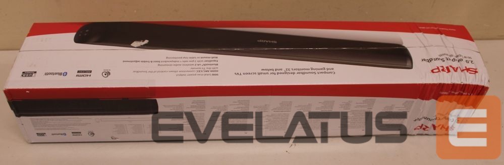 Interactive solution Sharp SALE OUT. HT-SB107 2.0 Compact Soundbar for TV up to 32", HDMI ARC/CEC, Aux-in, Optical, Bluetooth, 65cm, Gloss Black | Yes | Soundbar Speaker | HT-SB107 | Gloss Black | No | USB port | DAMAGED PACKAGING | AUX in | Bluetooth | Wireless connection