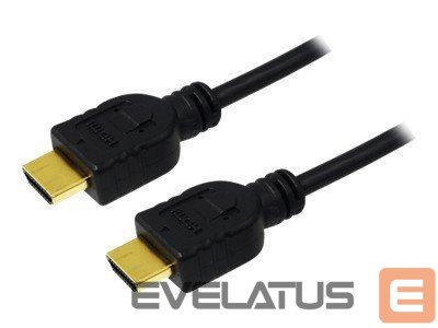 Monitor accessory Logilink HDMI type A male,1.4 version, connection cable, Black, 3 m