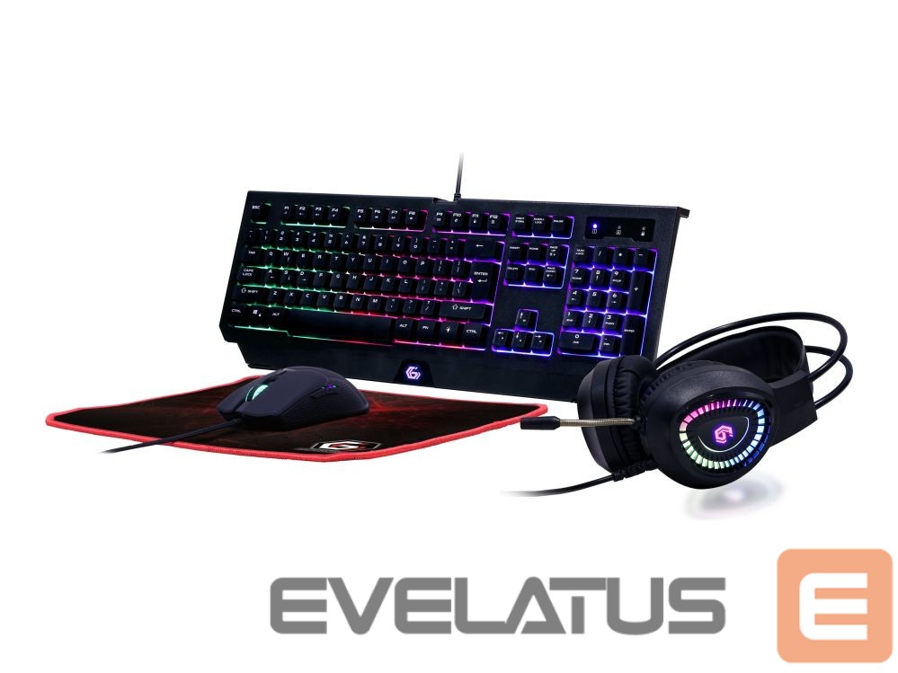 Computer keyboard Gembird GGS-UMGL4-01 4-in-1 backlight gaming kit "Phantom", US layout
