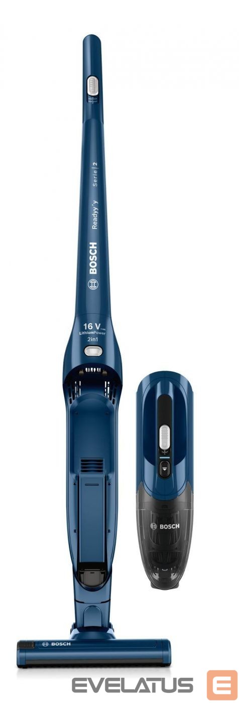 Vacuum cleaner Bosch | Vacuum Cleaner | Readyy'y 16Vmax BBHF216 | Cordless operating | Handstick and Handheld | - W | 14.4 V | Operating time (max) 36 min | Blue | Warranty 24 month(s) | Battery warranty 24 month(s)