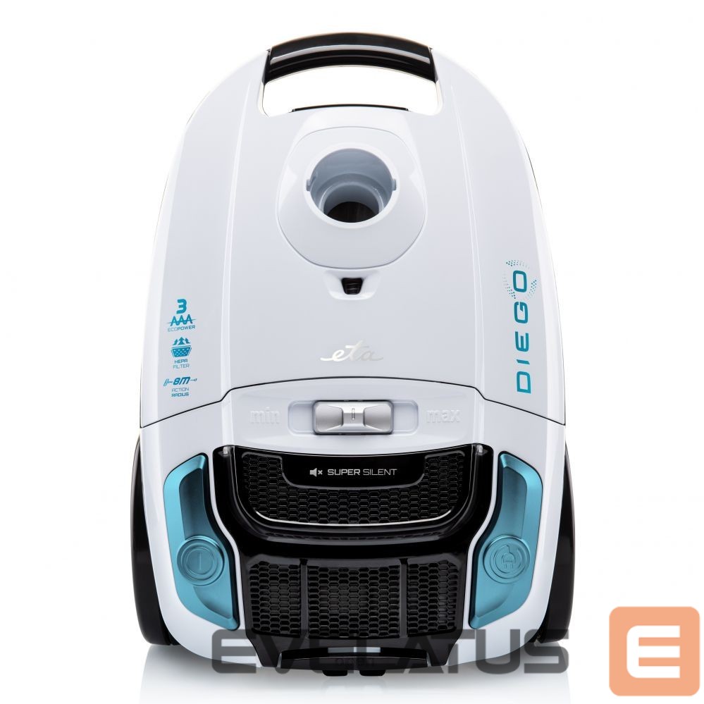 Vacuum cleaner ETA Vacuum Cleaner | 552190000 Diego | Bagged | Power 800 W | Dust capacity 3 L | White/Blue
