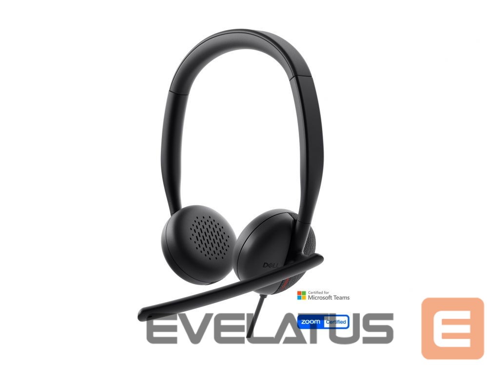Wired headphones Dell Headset WH3024 Built-in microphone USB-C, USB-A Black