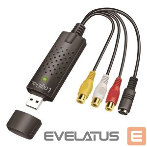 Routers Logilink  VG0030A USB 2.0 A/V grabber, USB-A/M to 3x RCA + Mini-DIN 5/F, Windows 11 