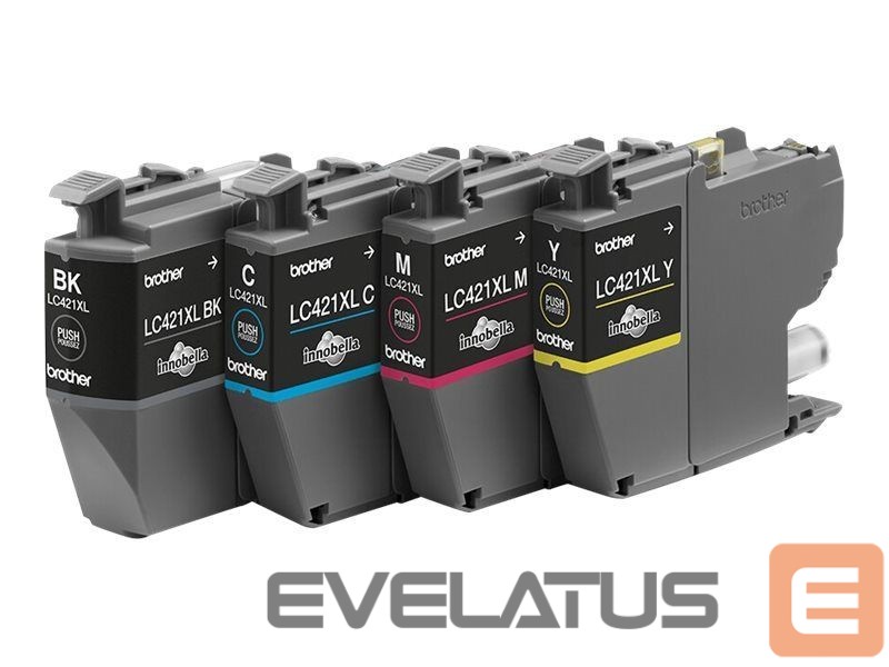 Printer accessories Brother LC421XLVAL Ink Cartridge Multipack | LC | LC421XLVAL | LC421XL - 4-pack - XL - black, yellow, cyan, magenta - original - ink cartridge | Ink cartridge | Black, yellow, cyan, magenta