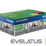 Printer accessories Brother  TN-243CMYK, Toner Value Pack |  TN243CMYK |  TN243CMYK Value Pack - 4-pack - black, yellow, cyan, magenta - original - toner cartridge | Toner cartridge | Black, yellow, cyan, magenta 