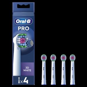 Toothbrush Oral-B  | Replaceable toothbrush heads | EB18-4 3D White Pro | Heads | For adults | Number of brush heads included 4 | White 