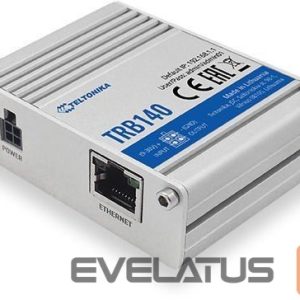 Routers Teltonika  TRB140 LTE Router: No WiFi, 4G, SIM, Enthernet port, Micro USB | LTE Router | TRB140 | No Wi-Fi | Mbit/s | 10/100/1000 Mbit/s | Ethernet LAN (RJ-45) ports 1 | Mesh Support No | MU-MiMO No | 2G/3G/4G | Antenna type 1 x SMA for LTE | 1 x Virtual network interface via micro USB | 24 month(s) 