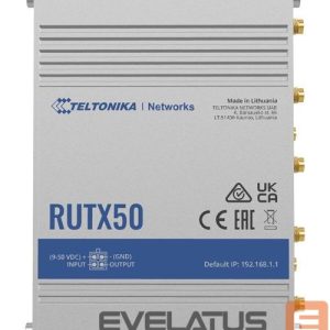Routers Teltonika  INDUSTRIAL 5G ROUTER | RUTX50 | 802.11ac | 867 Mbit/s | 10/100/1000 Mbps Mbit/s | Ethernet LAN (RJ-45) ports 5 | Mesh Support Yes | MU-MiMO Yes | 5G | Antenna type Internal 