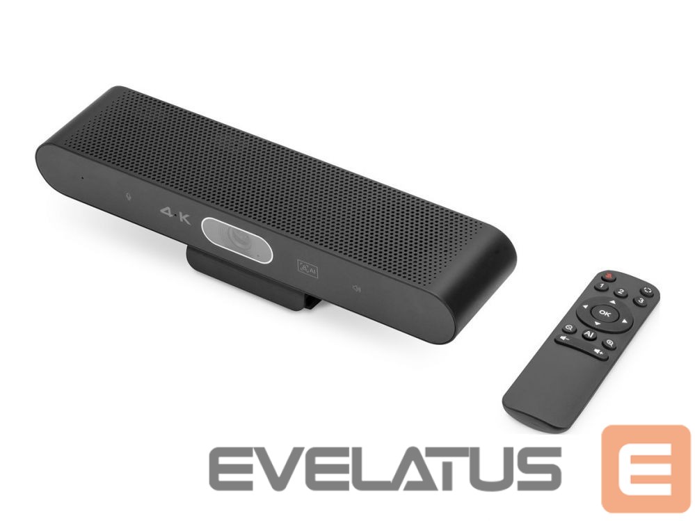 Webcam Digitus 4K All-in-One Video Bar Mini – Video Conference System, Black/Gray
