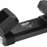 Flash drive Silicon power  DS72 Dual USB-C/USB 3.2 Gen 2 Portable External SSD, 1TB, Black 