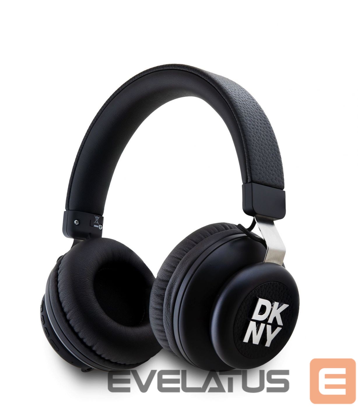 Wireless headphones DKNY PU Leather Stack Logo Wireless Headphone Black