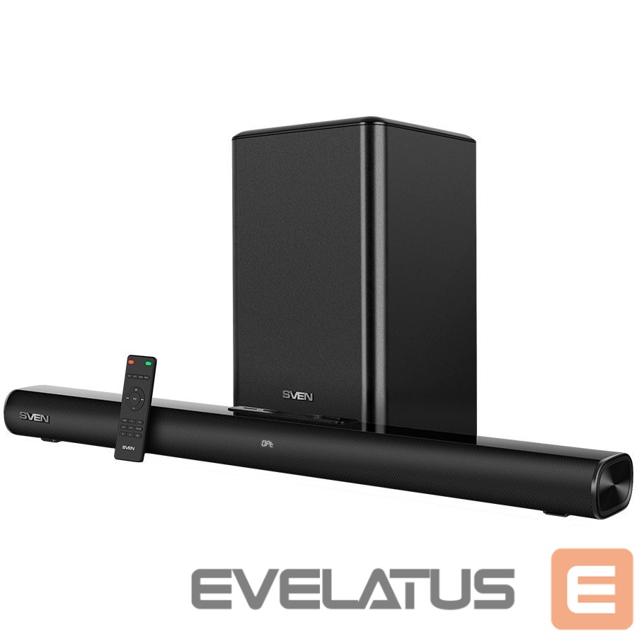 Bluetooth speakers Sven Soundbar SB-2200D, black (300W, DolbyDigital, Bluetooth, HDMI, RC, Optical, USB, display, wireless subwoofer)